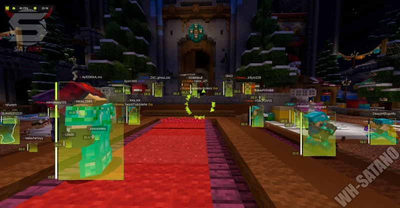 Minecraft Cheats gameplay screenshot 1 — ESP, aimbot, and hacks preview Minecraft Cheats gameplay screenshot 1 — ESP, aimbot, and hacks preview